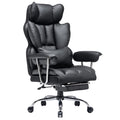 Efomao Desk Office Chair Big High Back Chair PU Leather Computer Chair Managerial Executive Swivel Chair with Lumbar Support (Bl