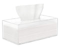 HBlife Tissue Dispenser Box Cover Rectangular Clear Acrylic Mask Case Holder with Magnetic Bottom, Dryer Sheet Holder for Car, B