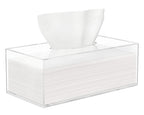 HBlife Tissue Dispenser Box Cover Rectangular Clear Acrylic Mask Case Holder with Magnetic Bottom, Dryer Sheet Holder for Car, B
