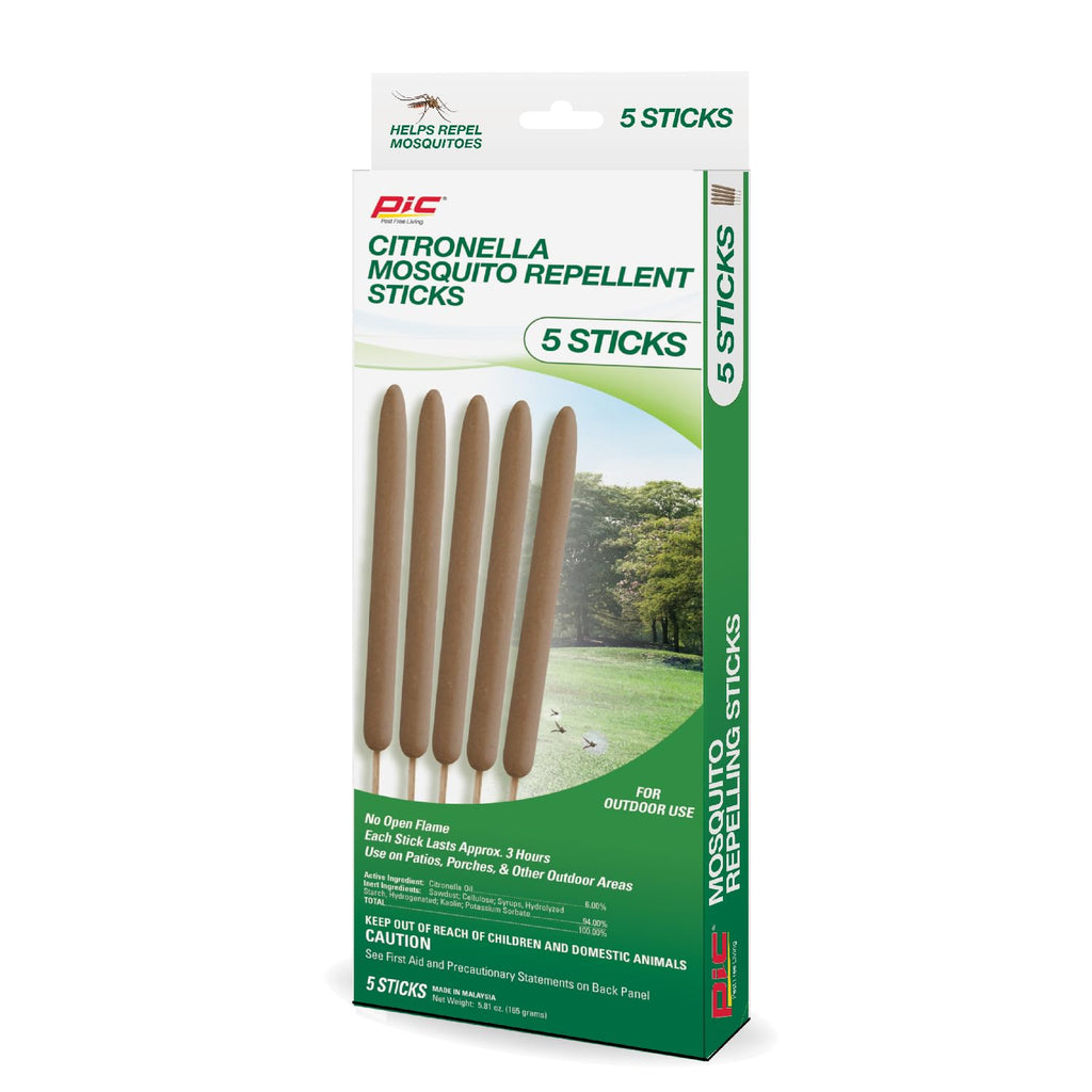 PIC Citronella Insect Repellent Sticks - Green, Outdoor Use