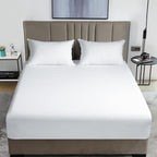 David'S Home Summer Cooling Fitted Sheet Queen Size, 100% Rayon Derived From Bamboo, 16' Deep Pocket 2.5Cm Wider Elastic, Luxur