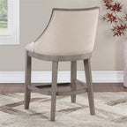 American Woodcrafters Paighton Solid Wood Driftwood Gray Finish Counter Stool
