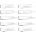 upsimples 10 Pack Acrylic Shelves for Wall Storage, 15 Floating Bookshelves for Kids, Display Shelf Organizer for Bathroom, Bedr