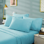 Bysure 6 Pieces Bed Sheets Set(Full, Dark Forest Green) - Hotel Luxury Super Soft 1800 Thread Count 100% Microfiber Sheets With