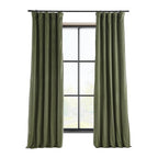 Hpd Half Price Drapes Signature Velvet Thermal Blackout Curtains For Living Room 108 Inch Long (1 Panel) Rod Pocket Insulated Blackout Curtains For Bedroom Window Curtains, 50W X 108L, Hunter Green