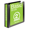 Wilson Jones 3 Ring Binder 2 Inch, Round Ring View Binder, Basic, 362 Series, Customizable, Black (W362-44B)