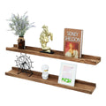 Craftsline Carpentray Long Floating Shelves (Light Brown, 35 inch Long)