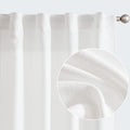 jinchan White Curtains for Living Room Bedroom Linen Textured Curtains 90 Inches Long Farmhouse Country Curtains Casual Weave Ba
