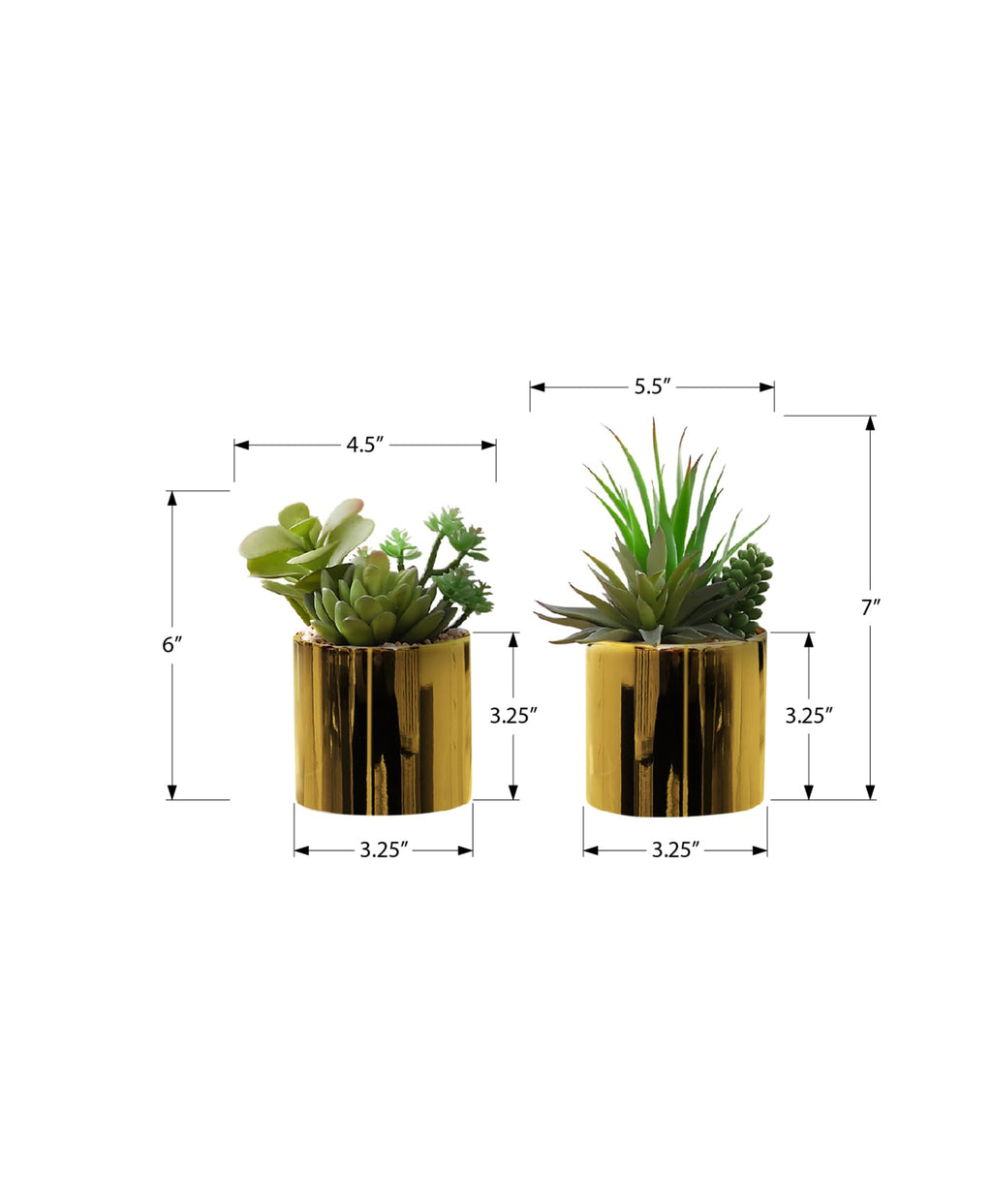 Monarch Specialties I 9553 Artificial Plant, 7' Tall, Succulent, Set of 2, Decorative, Green Plants