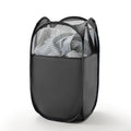 TECHMILLY Pop Up Foldable Laundry Basket, Mesh Laundry Hamper with Reinforced Handles for Dirty Clothes Storage in Dorm, Laundry