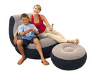 Intex Inflatable Ultra Lounge Chair With Cup Holder And Ottoman Set (4 Pack)