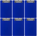 Trade Quest Memo Clipboard 6' X 9' Low Profile Clip Plastic (6-Pack) (Dark Blue)