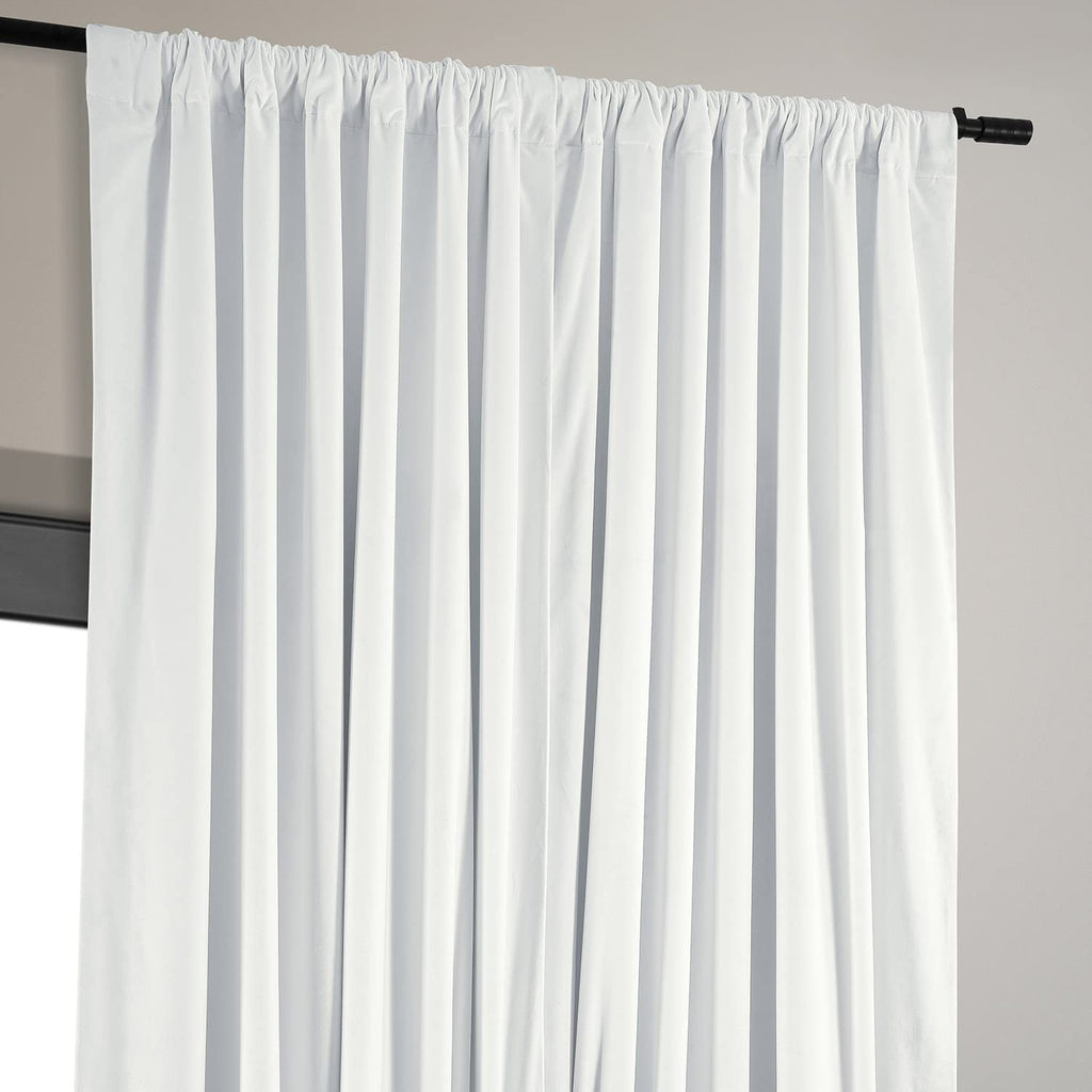 Hpd Half Price Drapes Signature Velvet Thermal Blackout Curtains For Living Room 84 Inch Long (1 Panel) Rod Pocket Insulated Blackout Curtains For Bedroom Window Curtains, 100W X 84L, Primary White