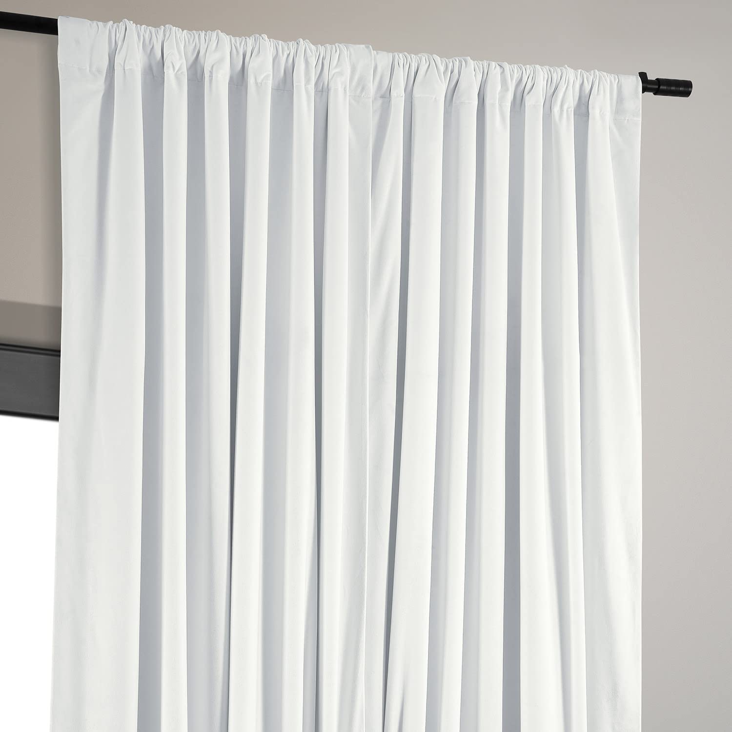 Hpd Half Price Drapes Signature Velvet Thermal Blackout Curtains For Living Room 84 Inch Long (1 Panel) Rod Pocket Insulated Blackout Curtains For Bedroom Window Curtains, 100W X 84L, Primary White