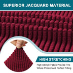 Turquoize T Cushion Chair Slipcover T Cushion Chair Covers For Living Room Stretch Sofa Couch Cover Soft Armchair Cover Furniture Covers With Individual T Cushion Seat Covers (Chair, Burgundy)
