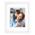 Golden State Art 11x14 White Photo Wood Frame with Mat for 8x10 picture