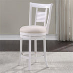 American Woodcrafters Grove Swivel Counter Bar Stool Solid Wood White Ivory 26" Seat Height