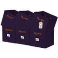 DECOMOMO Storage Bins, Cube Storage Bin with Labels, Fabric Storage Cubes for Shelves (10.5 x 11 / 6pcs, Deep Violet)