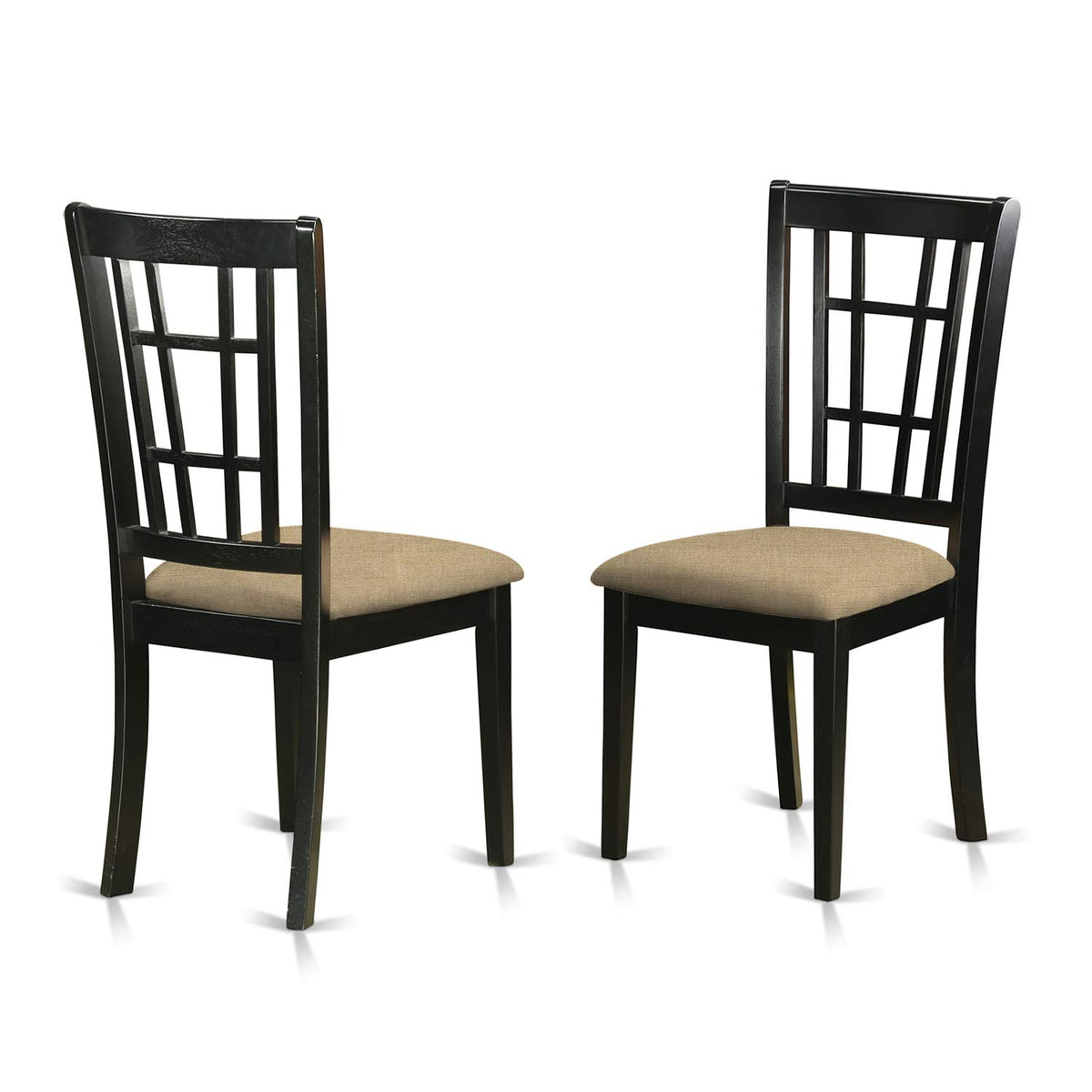 East West Furniture KENI7-BCH-C 7 Piece Modern Dining Table Set Consist of an Oval Wooden Table with Butterfly Leaf and 6 Linen Fabric Upholstered Dining Chairs, 42x60 Inch, Black & Cherry