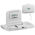 Stardrix Panda Care ADA Compliant Horizontal Wall Mounted Baby Changing Station, Foldable Diaper Changing Table with Liner Dispe