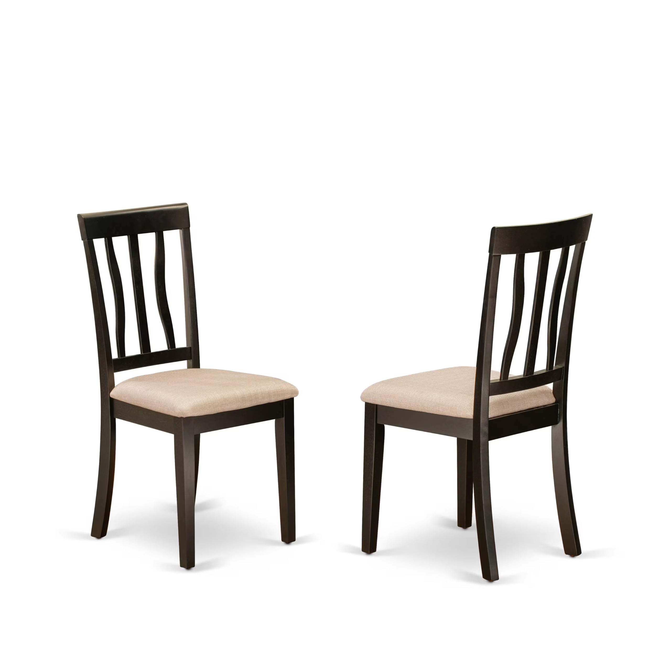 East West Furniture LYAN6-CAP-C Lynfield 6 Piece Set Contains a Rectangle Dining Room Table with Butterfly Leaf and 4 Linen Fabric Upholstered Chairs with a Bench, 36x66 Inch, Cappuccino