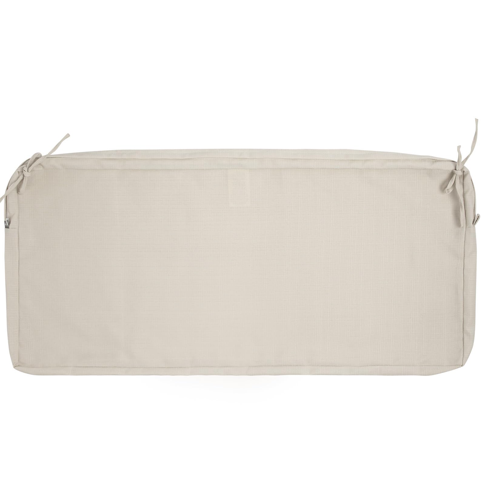 Funhome Outdoor Bench Cushion Cover 48 X18 X 3 Inch,Waterproof Cover With Zipper&Ties,Fade-Resistant Slipcover,Patio Porch Swing