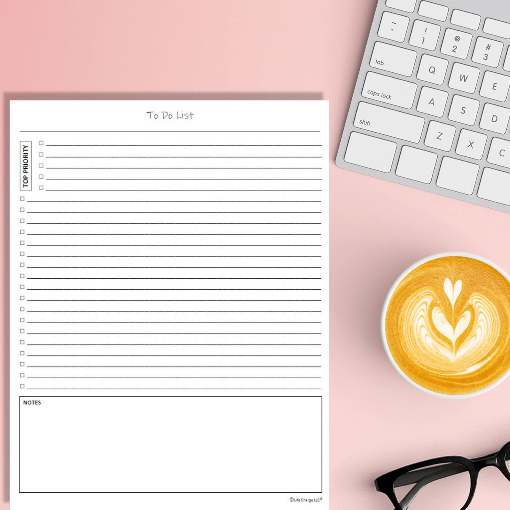 To Do List Planner Notepad, 60 Page Planning Pad. Undated Todo Checklist W/Priority & Note Sections. Organize & Track Projects,