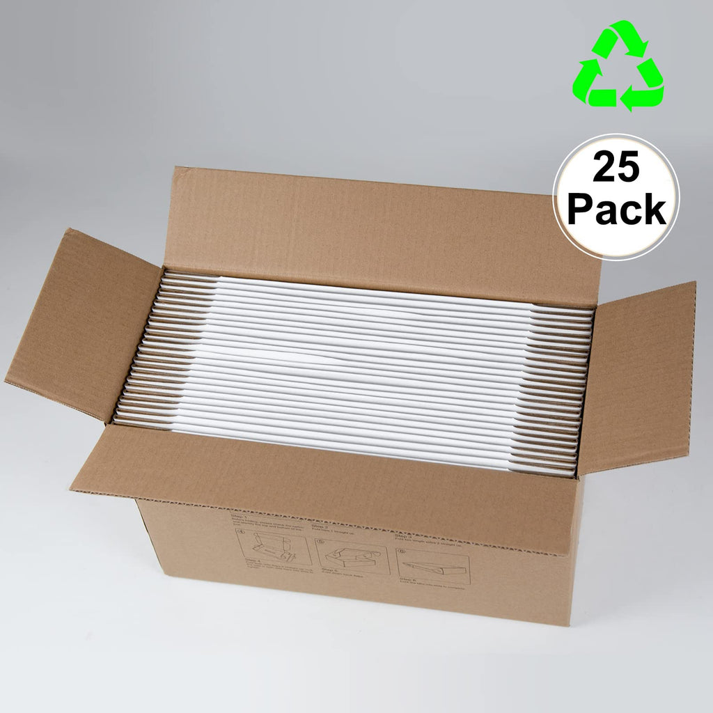 Sodissa 11X8X2 Inches Shipping Boxes Pack Of 25, White Corrugated Cardboard Boxes For Small Bussiness