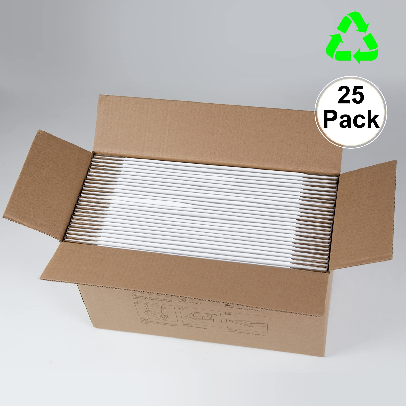 Sodissa 11X8X2 Inches Shipping Boxes Pack Of 25, White Corrugated Cardboard Boxes For Small Bussiness