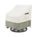Lsongsky Outdoor Swivel Lounge Chair Cover,100% Waterproof Heavy Duty Outdoor Chair Covers,(33 L X 37 W X 38.5 H Inches) Patio Furniture Cover For Swivel Patio Lounge Chair,White&Grayish Green