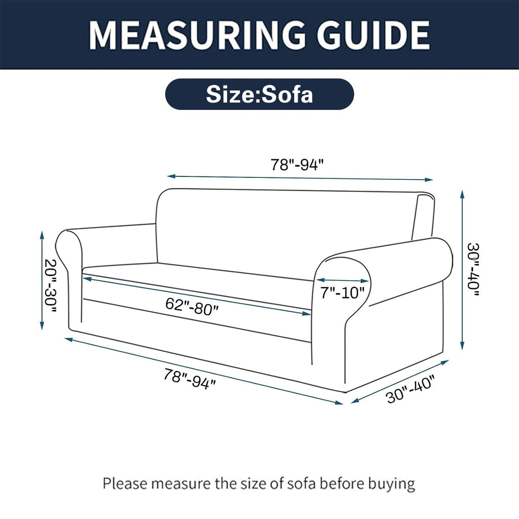 2025 New Stretch Sofa Slipcovers Couch Cover For 3 Cushion Furniture Protector Sofa Covers With Elastic Bottom Jacquard Fabric Small Checks For Pets, Kids -Sofa, Navy