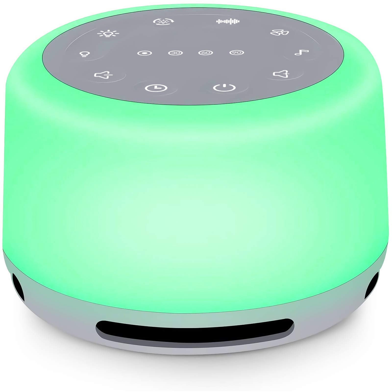 Sleep Sound Machine 24 Natural Soothing Sounds 7 Color Breathing Lights and Night Light with Timer Memory Feature Rechargeable P