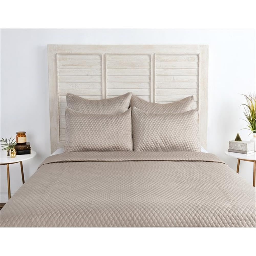 Kosas Home Winthrop 20X36 Diamond Matte Poly Sateen Fabric King Sham In Natural