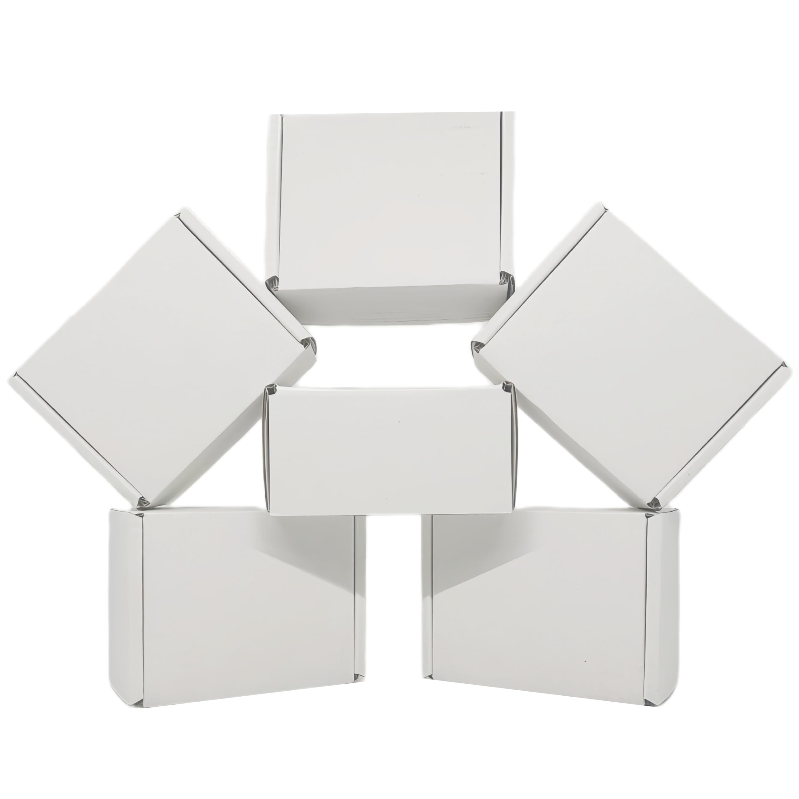 Small Shipping Corrugated Boxes 4x3x2 Inches 100 Pack Foldable Small Business Card Gift Box For Mailers and Craft