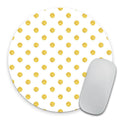 Real Rubber Gold Polka Dots Printing Pattern Round Mouse Pad - Gold Foil Mouse Pad - Custom Color Personalized - Computer Or Off