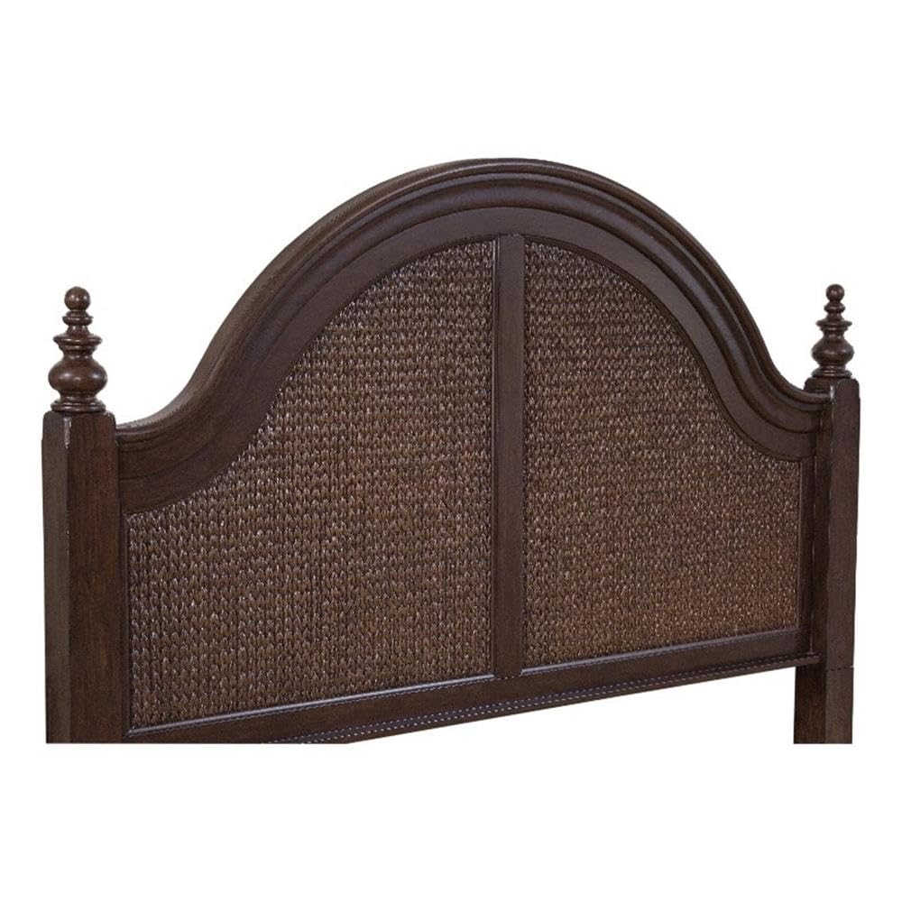American Woodcrafters Rodanthe 66&Quot; W Queen Woven Wood Headboard In Tobacco Brown