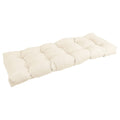 Blazing Needles Twill Tufted Bench Cushion, 46 x 19, Natural 1 Count