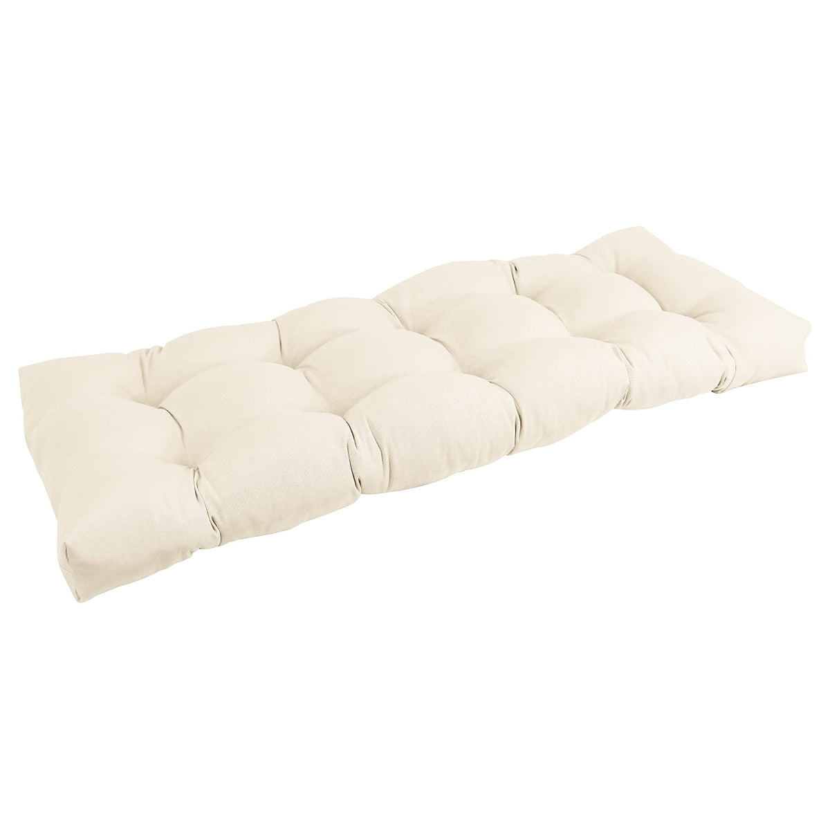 Blazing Needles Twill Tufted Bench Cushion, 46 x 19, Natural 1 Count
