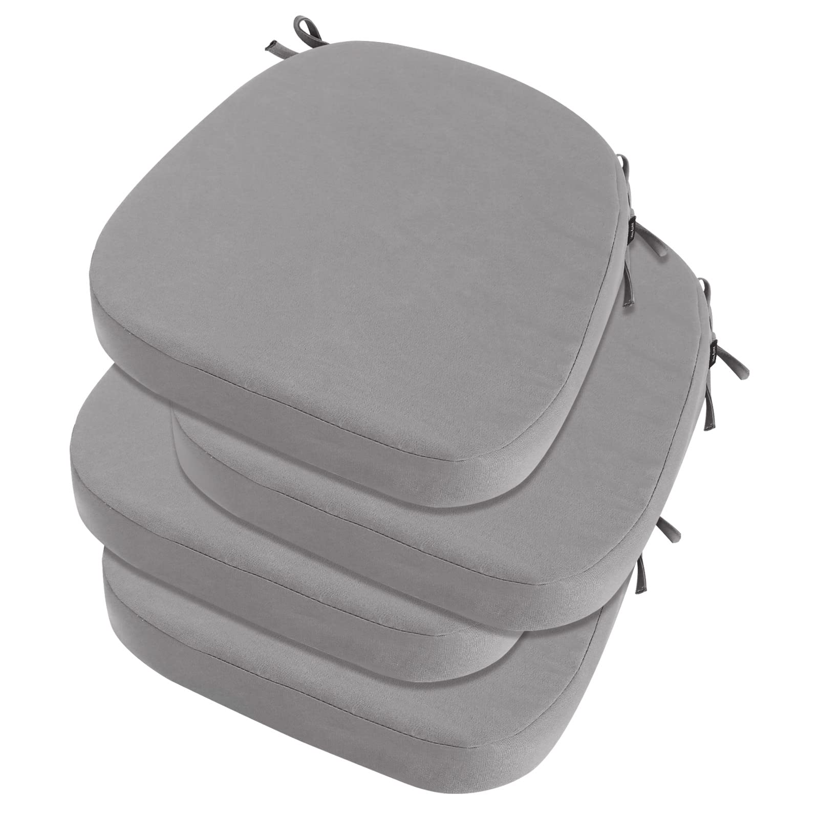 Idee-Home Outdoor Chair Cushions Set Of 4, 17' X 17' X 3' Thick Outdoor Cushion Seat Cushion Waterproof Patio Furniture Cushi