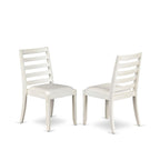 Luxe By East West Furniture X1PWT01 Dining Room Chair with Cream Linen Fabric and upholstered Back Antique White Finish,