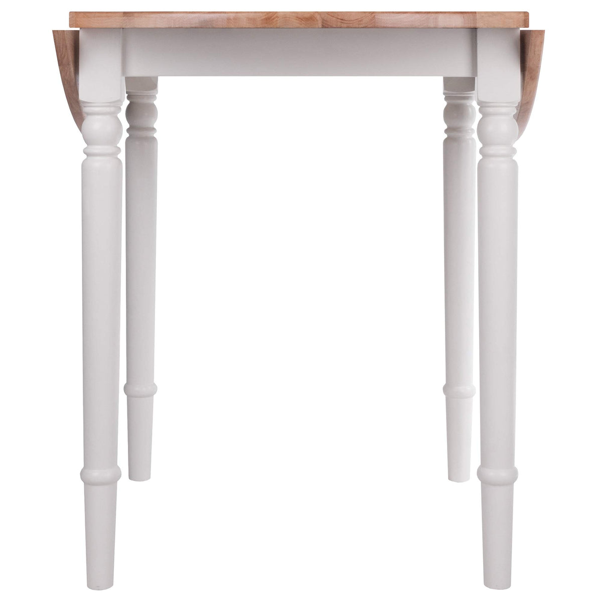 Ergode Wood Sorella Round Drop Leaf Table - Classic Farmhouse Style - Adjustable Size - Solid Wood - Easy Assembly
