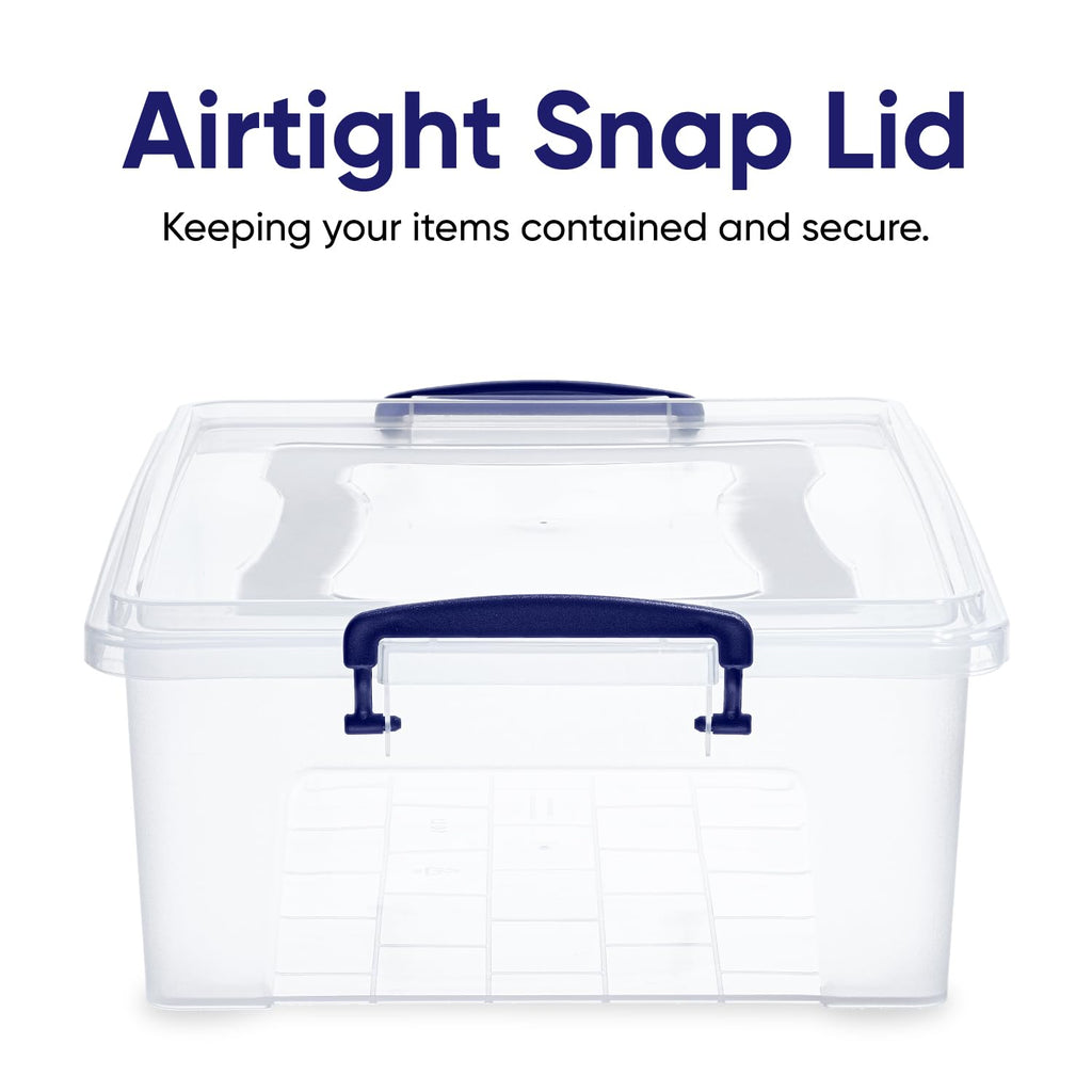 Superio Storage Bins With Lids, Clear Plastic Containers For Organizing, Stackable Totes, Bpa Free, Odor Free, Organizer Boxes F