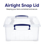 Superio Storage Bins With Lids, Clear Plastic Containers For Organizing, Stackable Totes, Bpa Free, Odor Free, Organizer Boxes F