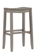 Hillsdale Furniture Fiddler Backless Saddle Bar Stool, Aged Gray