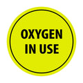 Signs Bylita Circle Oxygen In Use Sign (Yellow/Black) - Small