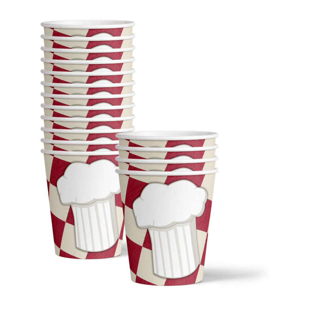 Chef Cooking Birthday Party Supplies Set Plates Napkins Cups Tableware Kit For 16