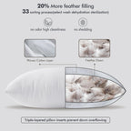Miulee Feather Pillow Insert 18X18, Decorative Down Throw Pillow Insert Fluffy Throw Pillow Cotton Fabric For Sofa Bed Couch