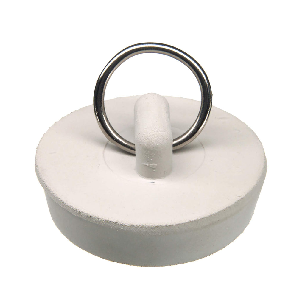 Danco 1-1/4-Inch Rubber Drain Stopper, White, Carded, 80225