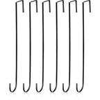 15 Inch Wreath Hanger Hooks Over Door Metal Hooks Practical Clothes Towel Hanger Hooks for Christmas Front Door Decorations (Bla