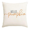 Rabusofa Fall Pillow Covers 18X18 White Hello Pumpkin Autum Pillows Decorative Throw Pillows,Outdoor Thanksgiving Cushion Cover